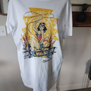Wrangler White Tee with Retro Western Graphic